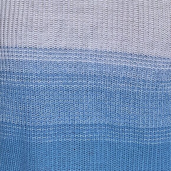Abound Womens Sweater Ombre Sz XS Long Sleeve Knit Blue White Soft Girl Ribbed - Picture 5 of 11
